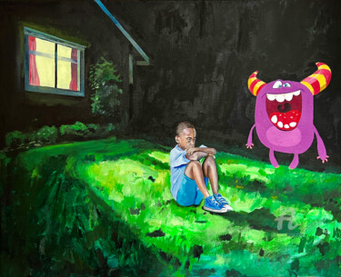 Painting titled "The Staging Of Our…" by Jonathan Mcafee, Original Artwork, Oil