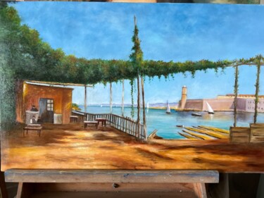 Painting titled "La réserve au pharo" by Charrot Yvette, Original Artwork, Oil