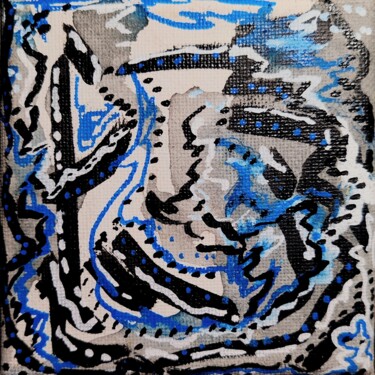 Σχέδιο με τίτλο "Abstraction n°22" από Anna An, Αυθεντικά έργα τέχνης, Μαρκαδόρος Τοποθετήθηκε στο Ξύλινο φορείο σκελετό