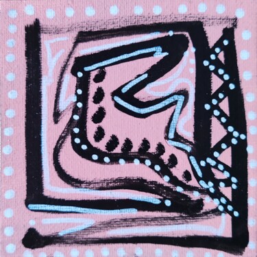 图画 标题为“dessin géométrique…” 由Anna An, 原创艺术品, 标记 安装在纸板上