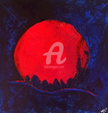 Peinture intitulée "les lumières de la…" par Betty-M, Œuvre d'art originale, Acrylique Monté sur Châssis en bois