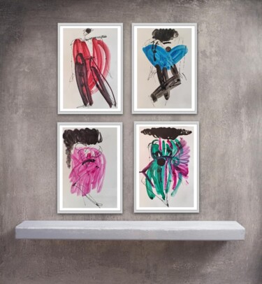 绘画 标题为“Little collection"” 由Yanina Symonenko, 原创艺术品, 墨