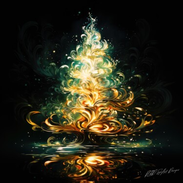 Arte digital titulada "christmas tree, a g…" por Sykart Designs, Obra de arte original, Imagen generada por IA