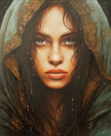 绘画 标题为“Anna - Hanna DEMSKA” 由Veronique Dambrun, 原创艺术品, 油 安装在artwork_cat.上