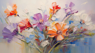 Digital Arts με τίτλο "Flowers53" από P. Lee, Αυθεντικά έργα τέχνης, Ψηφιακή ζωγραφική