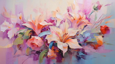 Digital Arts με τίτλο "Flowers57" από P. Lee, Αυθεντικά έργα τέχνης, Ψηφιακή ζωγραφική