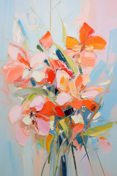 Digital Arts με τίτλο "Flowers77" από P. Lee, Αυθεντικά έργα τέχνης, Ψηφιακή ζωγραφική