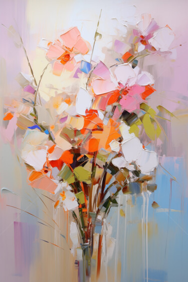 Digital Arts με τίτλο "Flowers79" από P. Lee, Αυθεντικά έργα τέχνης, Ψηφιακή ζωγραφική