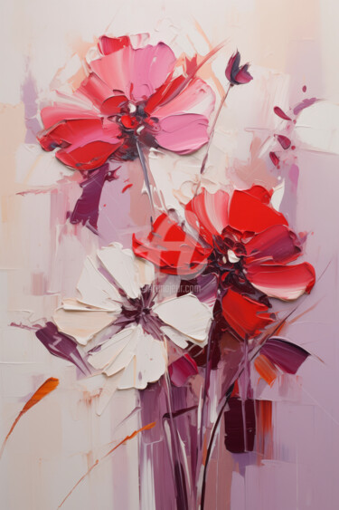 Digital Arts με τίτλο "Flowers93" από P. Lee, Αυθεντικά έργα τέχνης, Ψηφιακή ζωγραφική