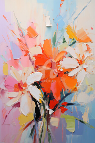 Digital Arts με τίτλο "Flowers95" από P. Lee, Αυθεντικά έργα τέχνης, Ψηφιακή ζωγραφική
