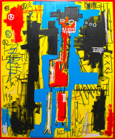 Peinture intitulée "Le Démagogue" par 0xec6d0, Œuvre d'art originale, Acrylique Monté sur Châssis en bois