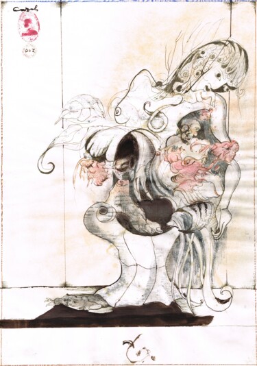 Dessin intitulée "St. Pauli Milieu 2" par Carlo Cazals, Œuvre d'art originale, Crayon