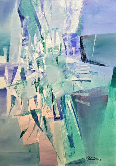Painting titled "IT'S COLD IN WINTER" by Nikolai Taidakov, Original Artwork, Oil