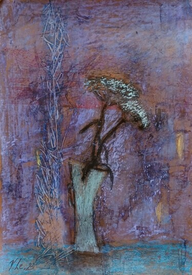 제목이 "On the windowsill"인 미술작품 Viktoriia Lebedynska로, 원작, 파스텔