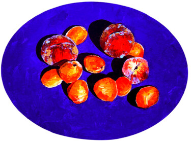 绘画 标题为“Apricots with peach…” 由Tetiana Zelinska, 原创艺术品, 丙烯