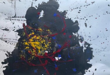 Painting titled "«Пара на крыше»" by Katerina Shaliapina, Original Artwork, Acrylic