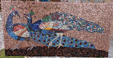 雕塑 标题为“Quadro in mosaico…” 由Roberto Rubiola, 原创艺术品, 镶嵌 安装在木板上