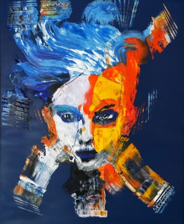 Peinture intitulée "DRA.R.TSTORM" par F. Spi-K-Tri, Œuvre d'art originale, Huile