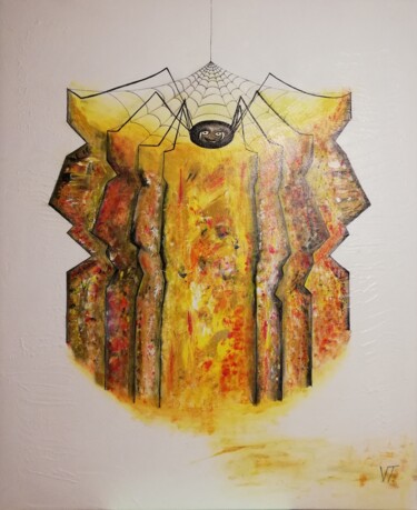 Peinture intitulée "ACROBATIE AU SOMMET…" par Véronique Trovalet, Œuvre d'art originale, Acrylique