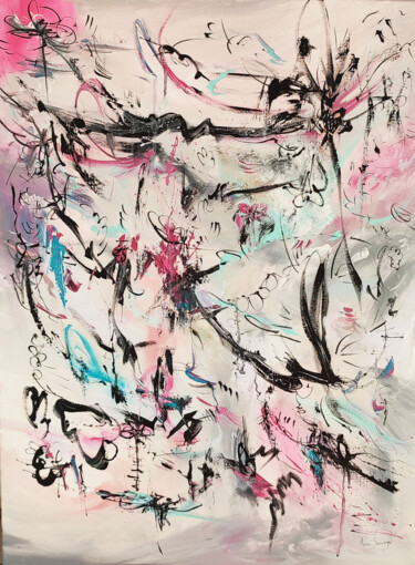 Peinture intitulée "Perchés sur les bra…" par Âme Sauvage, Œuvre d'art originale, Acrylique Monté sur Châssis en bois