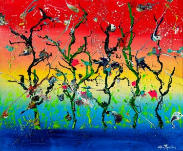 Painting titled "Fécondité" by Gilbert Morales, Original Artwork, Acrylic