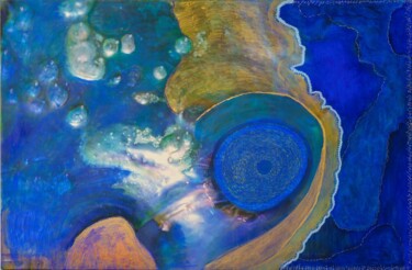 绘画 标题为“The whirling light…” 由Martina Dupont, 原创艺术品, 丙烯 安装在木质担架架上