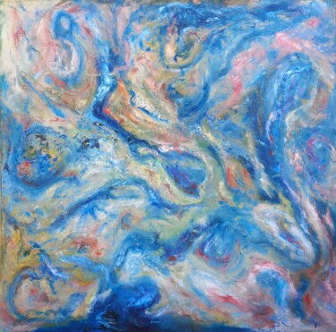 Peinture intitulée "GEO" par Yves Weiler, Œuvre d'art originale, Huile Monté sur Châssis en bois
