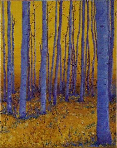 Peinture intitulée "Infiniment or" par Fabienne Choyau, Œuvre d'art originale, Acrylique Monté sur Châssis en bois