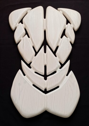 Sculpture intitulée "Wood sculpture back" par Anton Kamenev, Œuvre d'art originale, Vêtements