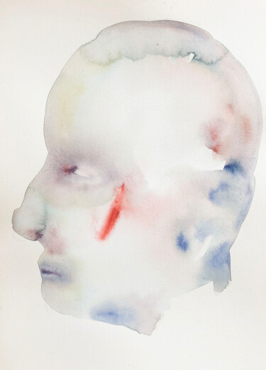 绘画 标题为“Face I” 由Yeva Adamovska, 原创艺术品, 水彩
