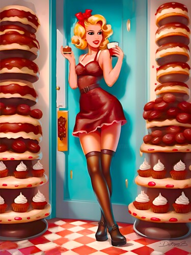 Digital Arts titled "The beauty and choc…" by Doron B, Original Artwork, AI generated image