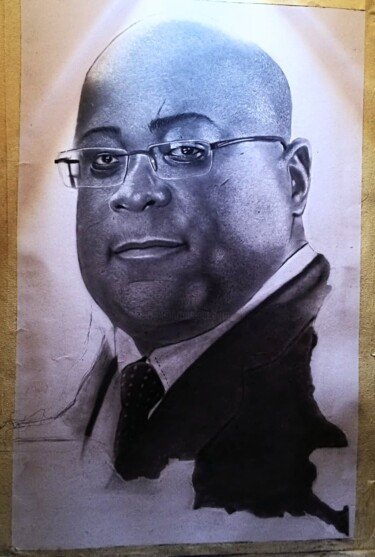 图画 标题为“Félix tshisekedi ts…” 由Prodige Art, 原创艺术品, 木炭