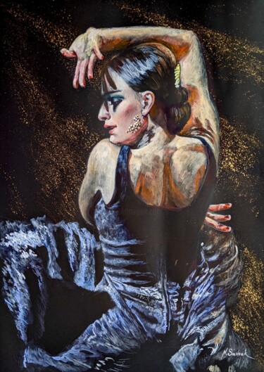 绘画 标题为“"Madrid. Flamenco”…” 由Nataliia Savchuk, 原创艺术品, 水彩