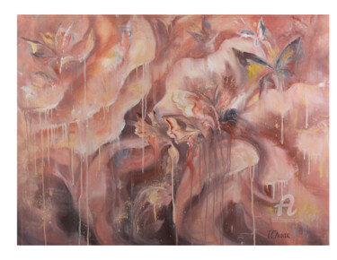 绘画 标题为“Rustling of Petals” 由Tatyana Chaar, 原创艺术品, 油