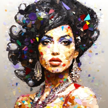 Digital Arts titled "Amy Winehouse Origi…" by Sykart Designs, Original Artwork, AI generated image