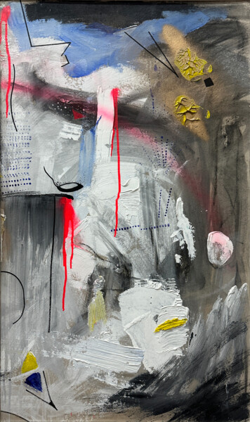 Peinture intitulée "M theory 1" par Henok Getachew Woldegebreal, Œuvre d'art originale, Acrylique Monté sur Autre panneau ri…