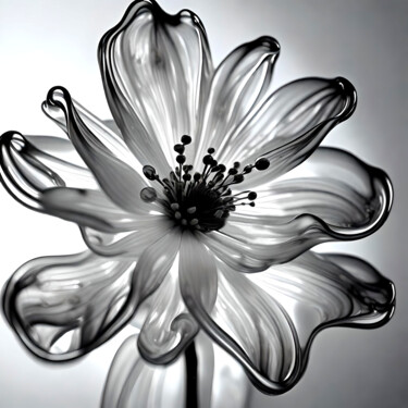 数字艺术 标题为“Glassflower, monoch…” 由Ninn, 原创艺术品, AI生成的图像