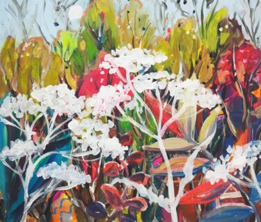 Autumn Tree Abstract Acrylic Landscape Painting titled "Autumn Tree Abstrac…" by Natalya Volynska, Original Artwork, Acrylic
