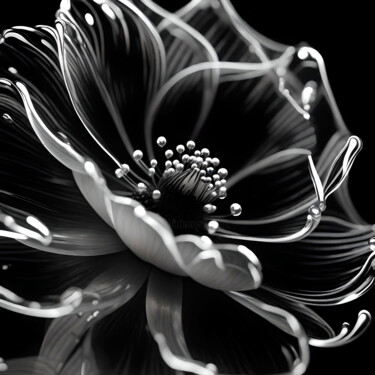 数字艺术 标题为“Glassflower, monoch…” 由Ninn, 原创艺术品, AI生成的图像