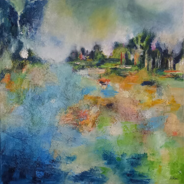 Peinture intitulée "Reflets (Reflection…" par Aurélie Rocheta, Œuvre d'art originale, Acrylique Monté sur Châssis en bois