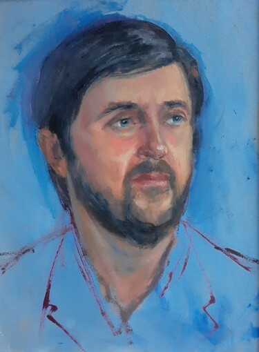 Painting titled "Владимир Помазков (…" by Tat Ana Paola, Original Artwork, Oil