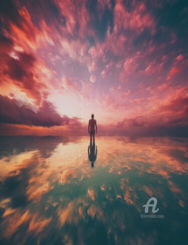 Pintura intitulada "Vastness" por Giovanni Sanesi, Obras de arte originais, Óleo