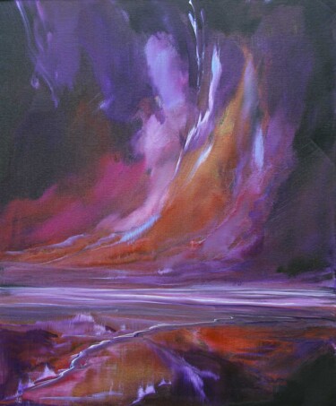Malerei mit dem Titel "Beyond the Glow" von Sophia Kühn, Original-Kunstwerk, Acryl