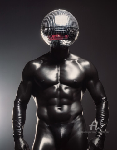 数字艺术 标题为“Latex Disco Ball IV” 由Rouge De Joie, 原创艺术品, AI生成的图像