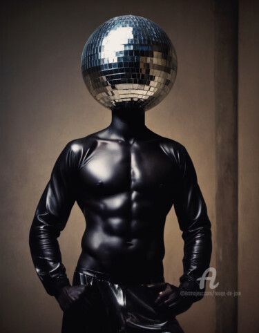 数字艺术 标题为“Latex Disco Ball V” 由Rouge De Joie, 原创艺术品, AI生成的图像