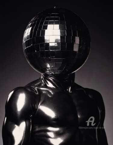 数字艺术 标题为“Latex Disco Ball VI” 由Rouge De Joie, 原创艺术品, AI生成的图像