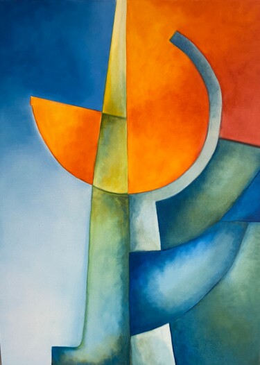 Pintura titulada "Transition 1" por Stéphanie Pothier, Obra de arte original, Oleo Montado en Bastidor de camilla de madera
