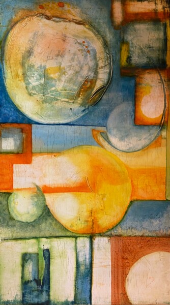 Pintura titulada "Transition Cosmique" por Stéphanie Pothier, Obra de arte original, Oleo Montado en Bastidor de camilla de…