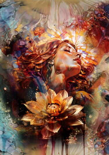 Arts numériques intitulée "SUNGIRL" par Vyctoire Sage, Œuvre d'art originale, Photo montage