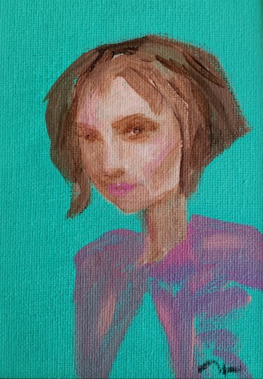 Painting titled "Aubrey" by Michele Rene, Original Artwork, Acrylic